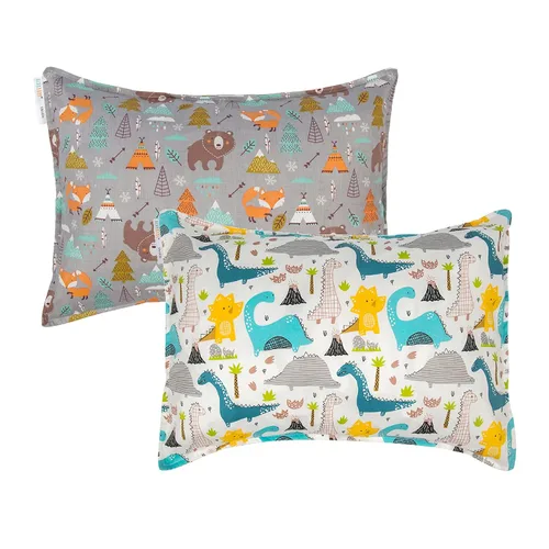Miniatura 9 de ALVABABY Paquete de 2 fundas de almohada de algodón orgánico para niños pequeños, fundas de almohada para niños de 13 x 18 pulgadas o 12 x 16