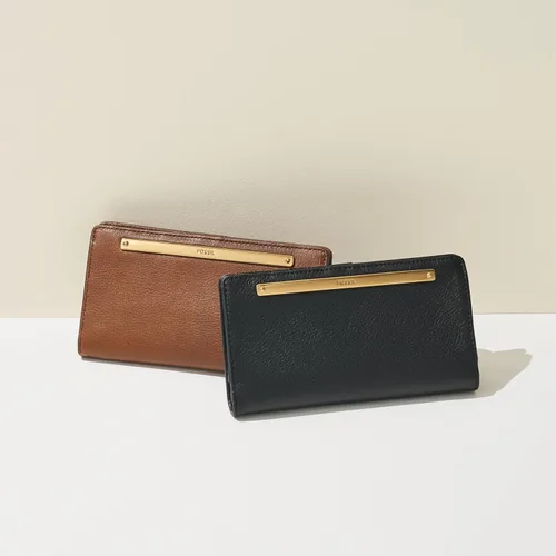 Miniatura 7 de Fossil Cartera delgada de cuero Liza para mujer