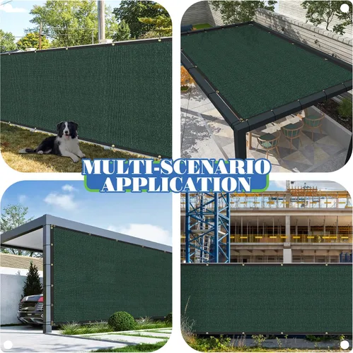Miniatura 2 de ECOOPTS 4'x12' Pantalla de valla de privacidad con ojales de cobre, apta para vallas comerciales y jardines residenciales al aire libre, bloquea