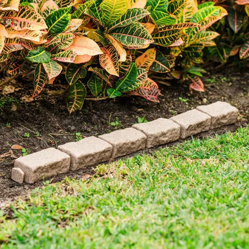 Miniatura 7 de Beuta Borde de paisaje Borde de borde de jardín Ladrillos de piedra sintética para bordes de césped, macizos de flores, caminos y bordes
