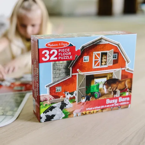 Miniatura 10 de Melissa & Doug - Rompecabezas de suelo con forma de granero