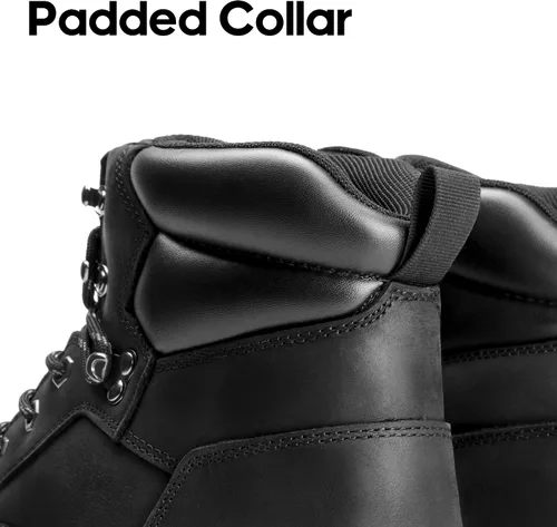 Miniatura 4 de NORTIV 8 Botas de senderismo para hombre, impermeables, con puntera suave, botas de trabajo de cuero