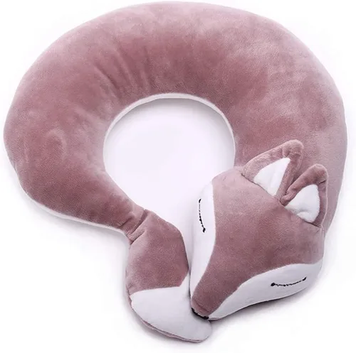 Miniatura 13 de Almohadas de viaje, aviones, zorro, animal de animal, almohada de cuello en forma de U, almohada de felpa cálida de dibujos animados cómoda