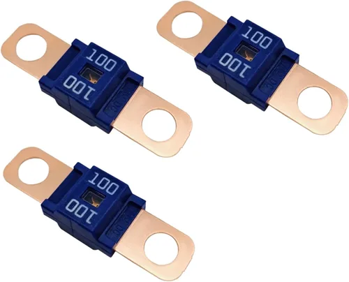 Fusible AMI/Midi de 3 piezas, 100 amperios de alta corriente, atornillado, universal para automóviles, camiones, vehículos de construcción,