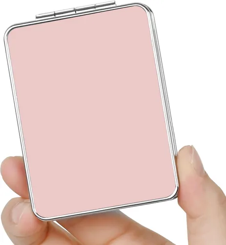 Miniatura 11 de Espejo de bolsillo, pequeño espejo de viaje con aumento, espejo cosmético portátil de doble cara con aumento para uso diario (2 flores)