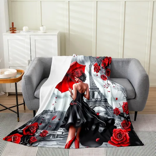 Miniatura 20 de Erosebridal American Flag Throw Blanket 40x50 Inch Sofa Bed Couch Decor,Rustic Deer Hunting Fleece Blanket for Kids Boys Girls,Farmhouse Cabin Bed