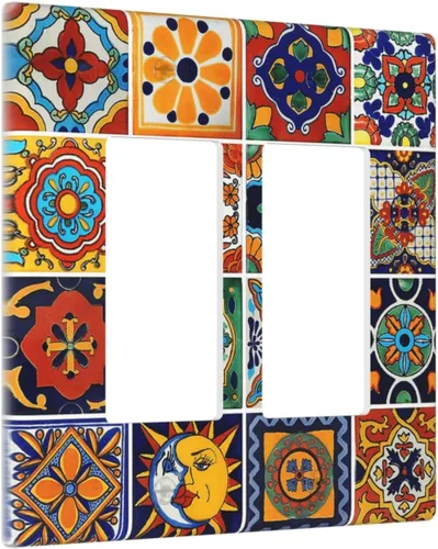 Miniatura 189 de Cubiertas Decorativas para Placas de Interruptor Abstracto Moderno de Mediados de Siglo Arco Boho Sol Dorado Hoja 1 Gang Placa de Pared Cubierta