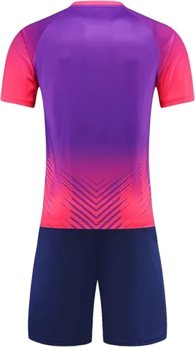 Miniatura 5 de Camiseta de fútbol para niños, camiseta y pantalones cortos de entrenamiento para equipo deportivo
