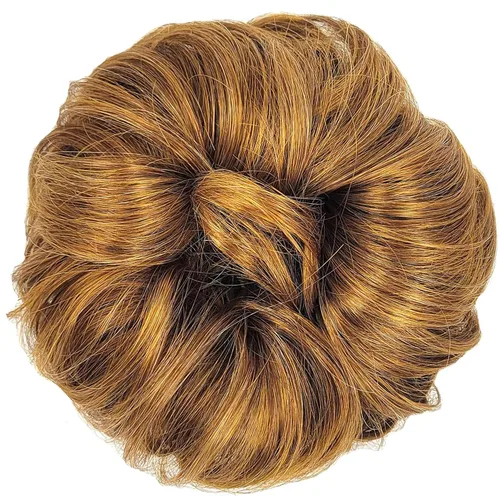 Miniatura 19 de HAIR COUTURE Avanti Moño desordenado - Pieza de extensión sintética instantánea, con pelo rizado ondulado postizo para mujeres