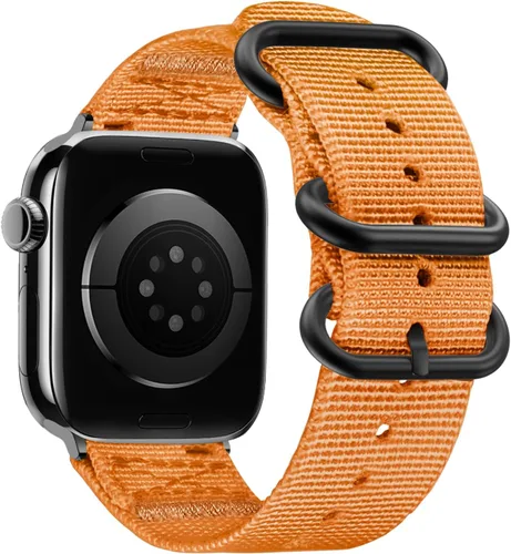 Miniatura 16 de Youther Correa de nailon compatible con Apple Watch Band de 1.654 in 1.732 in 1.772 in 1.811 in 1.929 in 1.496 in 1.575 in 1.614 in, correa
