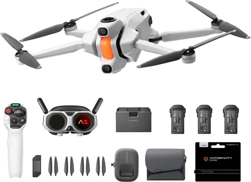 Antigravity Paquete A1 Infinity (3 baterías de alta capacidad) – Drone 8K 360 para vuelo inmersivo, control de movimiento punto a vuelo, evitación