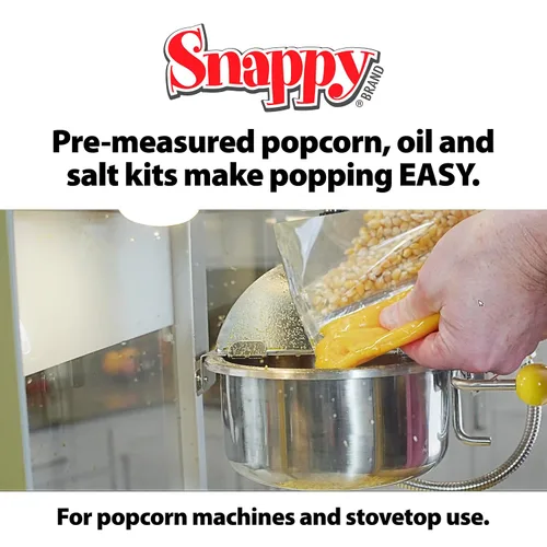 Miniatura 4 de Snappy Snap-Paks - Paquetes de porciones de palomitas todo en uno para máquina popping de 6 onzas, granos, aceite y sal, 24