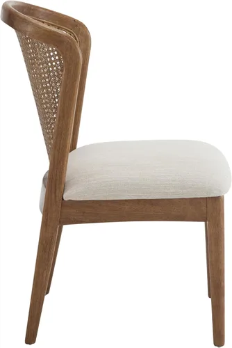 Miniatura 7 de Christopher Knight Home Lilia - Juego de 2 sillas de comedor, silla de comedor moderna con tapicería de tela, sillas de cocina con marco de madera