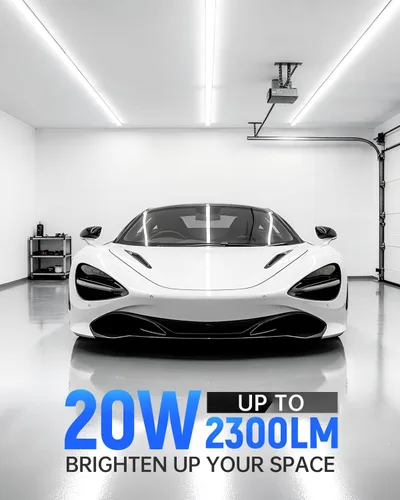 Miniatura 2 de Paquete de 6 lámparas LED T5 integradas de 4 pies, 6500 K, 20 W, 2300 lm (blanco superbrillante) LED enlazable, luz de tienda LED para techo