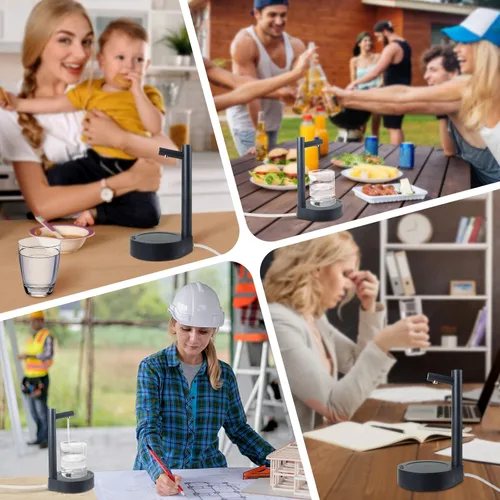 Miniatura 7 de Dispensador de botellas de agua de escritorio, portátil, eléctrica, para encimera de 5 galones y botellas universales, dispensador automático