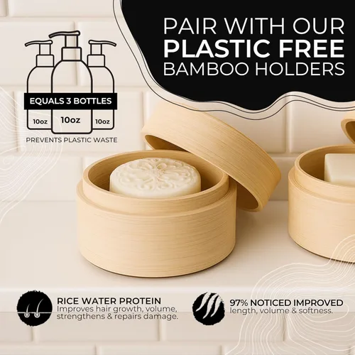 Miniatura 3 de Set de barra de champú y acondicionador Hidden Waterfall de Viori hecho con agua de arroz - Champú y acondicionador sin sulfato hechos a mano
