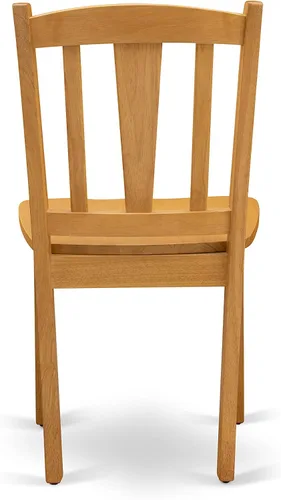 Miniatura 9 de East West Furniture ESDL3-OAK-W - Juego de mesa de cocina de 3 piezas para espacios pequeños que contiene una mesa de comedor redonda con pedestal