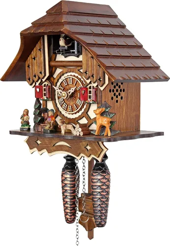 Miniatura 3 de Reloj de cuco de cuarzo - La casa de entramado de madera AH 20 QM