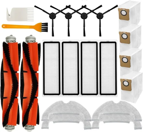 Miniatura 12 de EtliN Compatible con el trapeador de vacío Xiaomi Mi Robot 2 Ultra STYTJ05ZHM, piezas de repuesto, cepillo lateral principal, filtro Hepa, bolsa