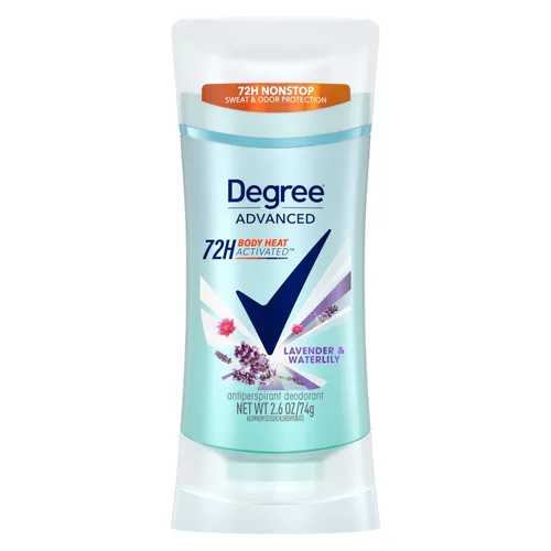 Miniatura 5 de Degree Paquete de desodorante antitranspirante para mujer de 72 horas con aroma a vainilla y jazmín y lavanda y lirio de agua, 2.6 onzas cada uno