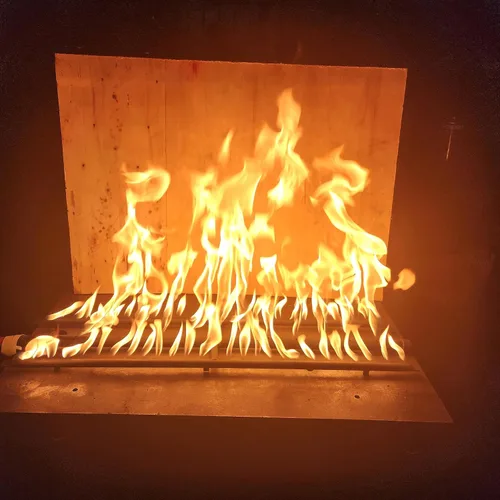 Miniatura 6 de Quemador H rectangular para chimenea de gas y hoguera con quemador de gas con 3 tubos (38 cm) Patente solicitada