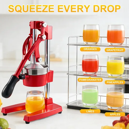 Miniatura 6 de Exprimidor de hierro fundido,Exprimidor comercial de la prensa de la mano,Cítricos de encimera de servicio pesado para jugo de limón naranja fresco