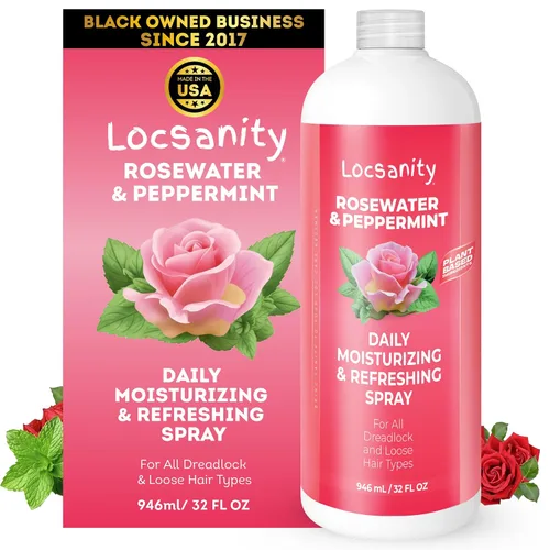 Miniatura 11 de Loc Spray - Locsanity - Spray hidratante diario de agua de rosas y menta para rastas y rastas, hidratante ligero para control del encrespamiento