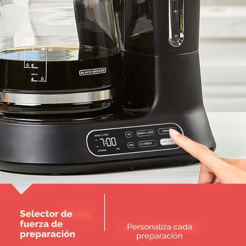 Miniatura 8 de BLACK+DECKER Split Brew - Cafetera digital de 12 tazas, CM0122, café helado o caliente, programable, toque rápido, mantiene el calor de 4 horas