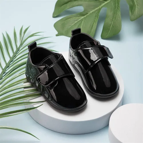 Miniatura 5 de Meckior Mocasines clásicos de piel sintética para bebés, niños y niñas, zapatos de vestir Oxford para primeros pasos, zapatos planos para cuna