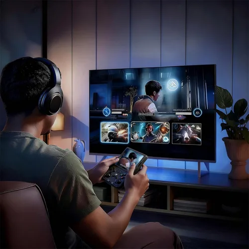 Miniatura 8 de R36MAX - Consola de juegos portátil, batería incorporada de 4000 mAh, pantalla de cristal IPS 4K HD de 4 pulgadas, soporta más de 18000 juegos Azul