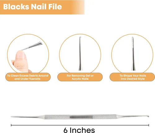 Miniatura 3 de Stellmacher - Cortaúñas para los pies, kit profesional de cuidado de uñas con cortaúñas de acero inoxidable, kit de manicura y pedicura de 4 piezas