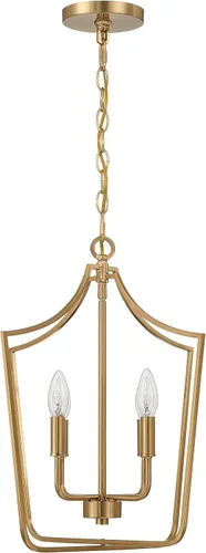 Miniatura 11 de Creative Co-Op Constance - Lámpara de techo estilo candelabro de metal cónico con 4 luces, color dorado cepillado