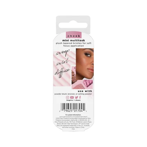 Miniatura 7 de Real Techniques Mini brocha de maquillaje multitarea, para rubor, bronceador y polvo, cepillo facial con cerdas sintéticas cortadas a medida
