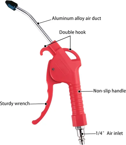 Miniatura 4 de Pistola de soplado de aire, pistola de soplado de boquilla de aire de 4 pulgadas, accesorios para compresor de aire y herramienta de limpieza