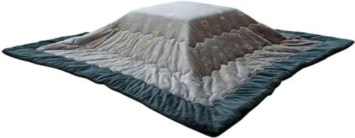 BJDesign Futón Kotatsu lavable con diseño casual a cuadros, material de tela 100% poliéster, para el hogar y la vida, manta Kotatsu japonesa (gris,