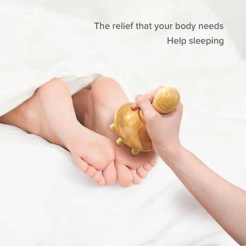 Miniatura 5 de Herramienta de masaje de terapia de madera, masajeador de drenaje linfático de madera con una sola mano, herramientas de terapia física, herramienta