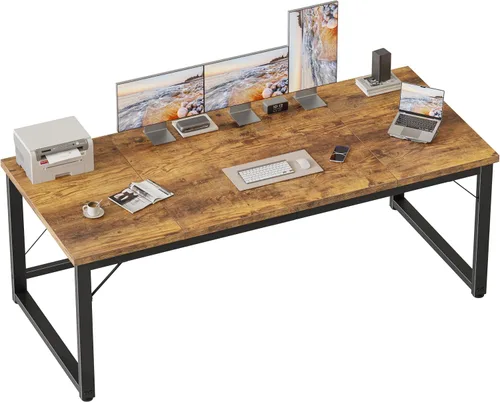 Miniatura 47 de Mericonia Escritorio para computadora de 40 pulgadas, escritorio ejecutivo moderno y grueso, mesa de escritura simple resistente para el hogar, roble
