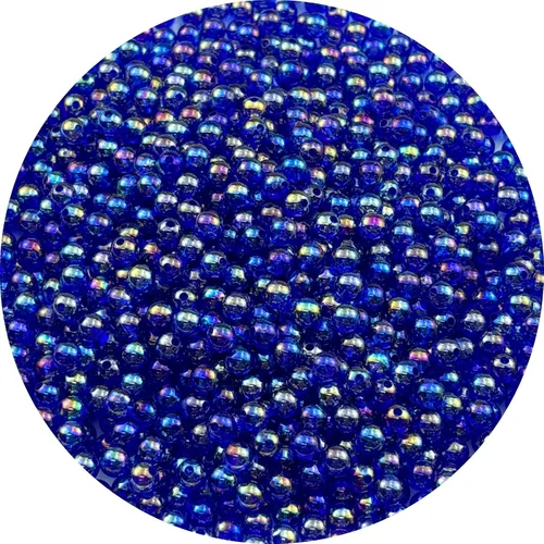 Miniatura 51 de 2000 cuentas redondas acrílicas de 0.157 pulgadas (0.157 in), cuentas espaciadoras de colores AB con agujero para bricolaje, pulseras, collares