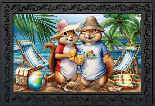 Miniatura 9 de Briarwood Lane Tapete con diseño de día de verano para interiores y exteriores, escena de playa, humor de perro, 18 x 30 pulgadas