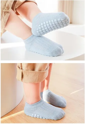 Miniatura 5 de Baby Boys Girls Non-Slip Socks Infants Toddler Combed Cotton Sock Cartoon Socks Anti-Slip Crew Socks