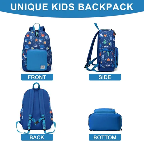 Miniatura 5 de VASCHY - Mochila preescolar para niños y niñas, liviana, resistente al agua, con correa en el pecho