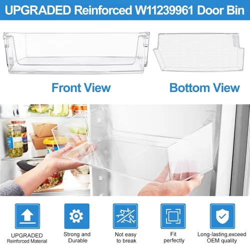 Miniatura 5 de [2 EMPaquetado] ACTUALIZADO W11239961 W10900538 Estante para puerta de refrigerador Compatible con piezas de estante de puerta de refrigerador