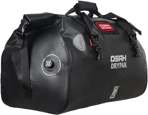 Miniatura 13 de Bolsa de lona impermeable y maleta - Bolsa seca para motocicleta, bolsas de sillín con cierre enrollable, gran espacio de almacenamiento, para Negro