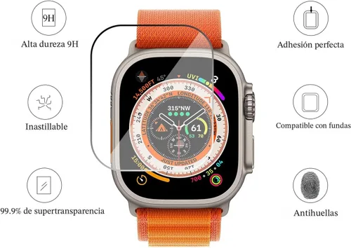 Miniatura 2 de Ailun Protector de pantalla para Apple Watch Ultra 3/Ultra 2/Ultra (1.929 in), película de vidrio templado, antiarañazos, alta definición, sensible