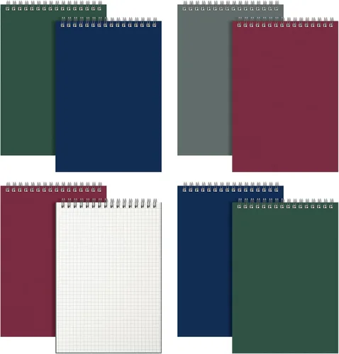 Miniatura 30 de Engrowtic Paquete de 1 bloc de notas en espiral de papel cuadriculado A5, bloc de notas encuadernado con alambre, bloc de notas de cuadrícula