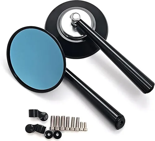 Miniatura 2 de motorcycle rearview mirror For Y-Amaha Xmax Fz16 Mt07 09 Xj6 Dt50 Xt600 Tracer,Round Aluminum Alloy Motorcycle Rearview Mirror 8/10mm Side Mirror