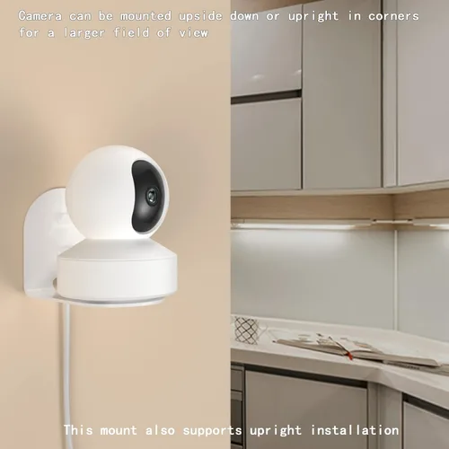 Miniatura 5 de Zwolf Soporte de pared de metal en L para cámara Reolink, proporciona mejores ángulos de visión para cámara interior Reolink (no incluida)