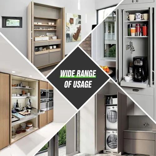 Miniatura 6 de Rieles para Puertas Corredizas de Bolsillo, Riel para Puerta Corrediza de Bolsillo para Gabinete, Bisagra para Puerta de Bolsillo, Herrajes
