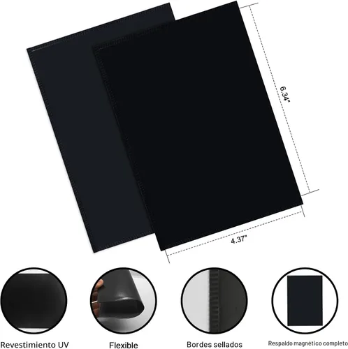 Miniatura 3 de Marco de Fotos Magnético Negro CHUNNIAO 4X6 para Refrigerador, Fundas de Imanes de Fotos Negro 4X6" 10PCS