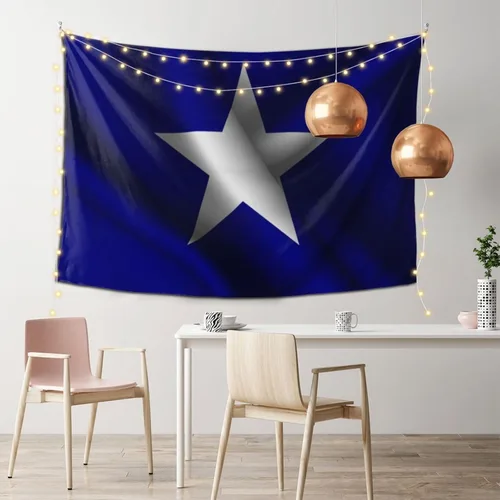 Miniatura 2 de LIFANGMI Silk Style Bonnie Blue Flag Tapestry Wall Hanging 60x40 Inch Bedroom Living Room Dormitory Home Decoration Wall Tapestry